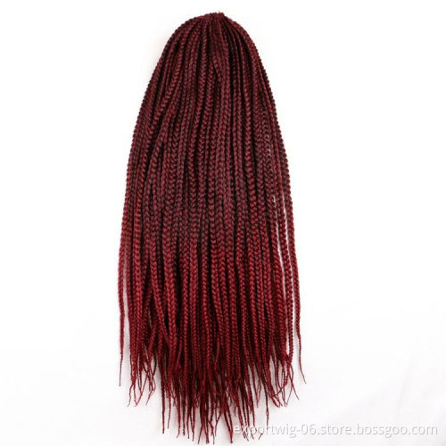 Answer handmade box braids hair box  two tone color synthetic braiding hair synthetic hair extension